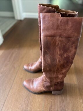 Bjorndal Brown Leather Knee-High Heeled Boots